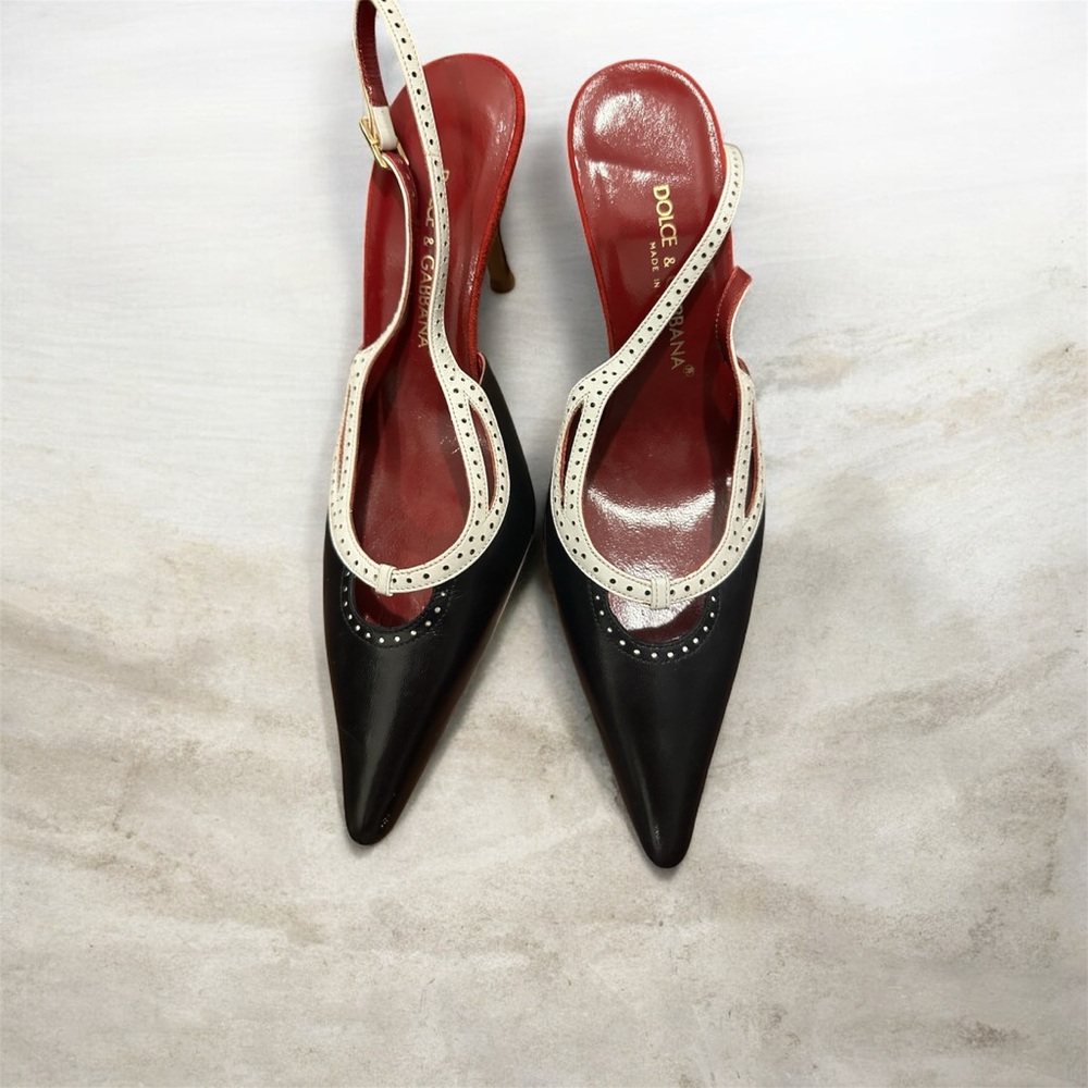 Dolce & Gabbana Black and White Heels